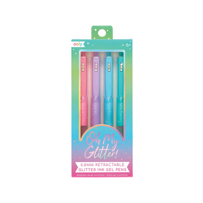 Oh My Glitter! Retractable Glitter Ink Gel Pens (Set of 4)