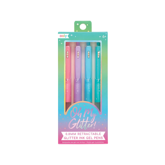 Oh My Glitter! Retractable Glitter Ink Gel Pens (Set of 4)