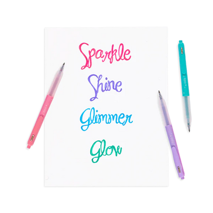 Oh My Glitter! Retractable Glitter Ink Gel Pens (Set of 4)