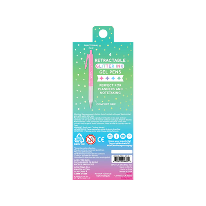 Oh My Glitter! Retractable Glitter Ink Gel Pens (Set of 4)