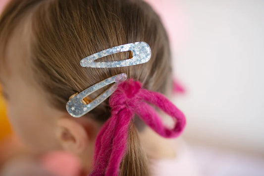 Boutique Gel Sparkle Hairclips, 2pc