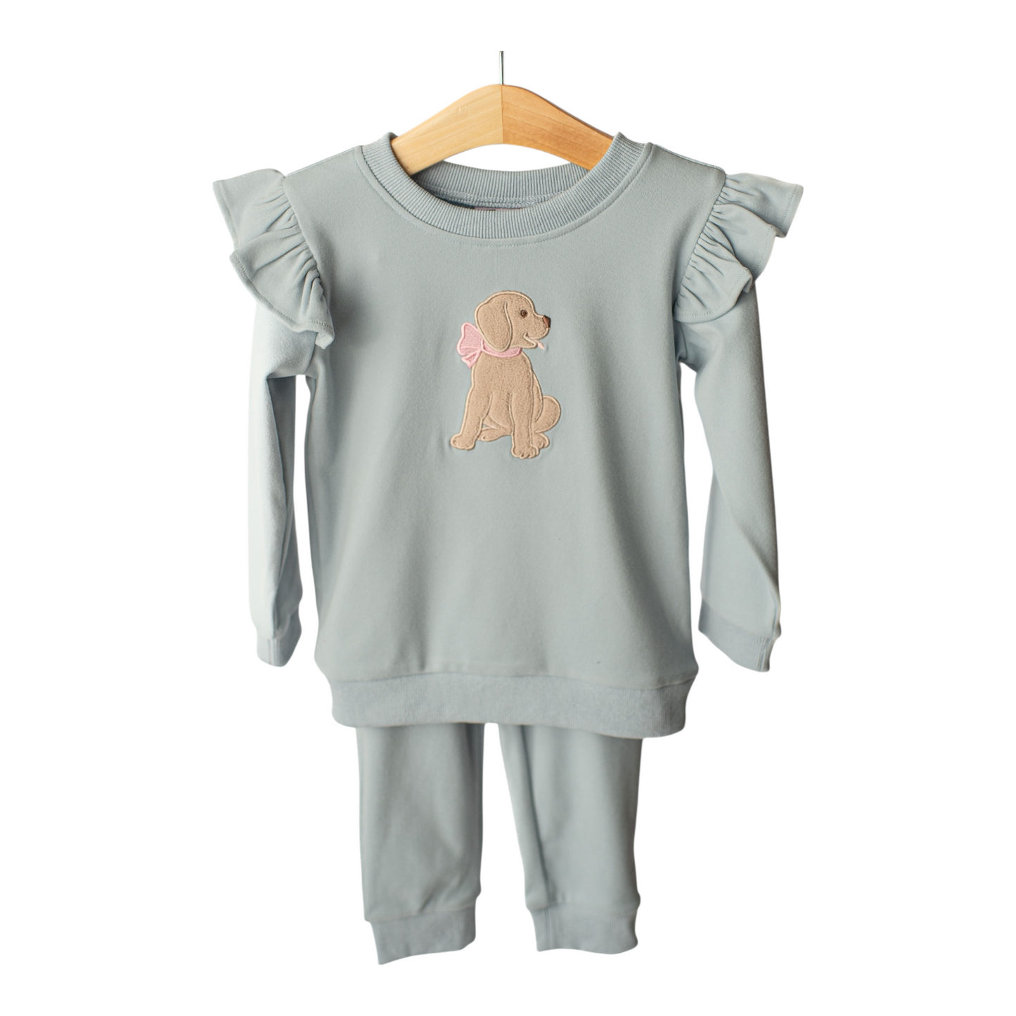 Puppy w/Bow Girl Jogger Set