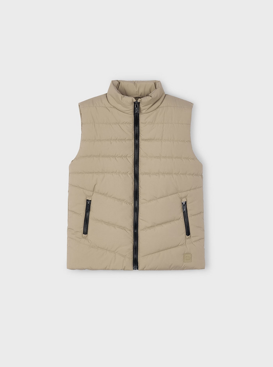 Boys Puffer Vest, Khaki