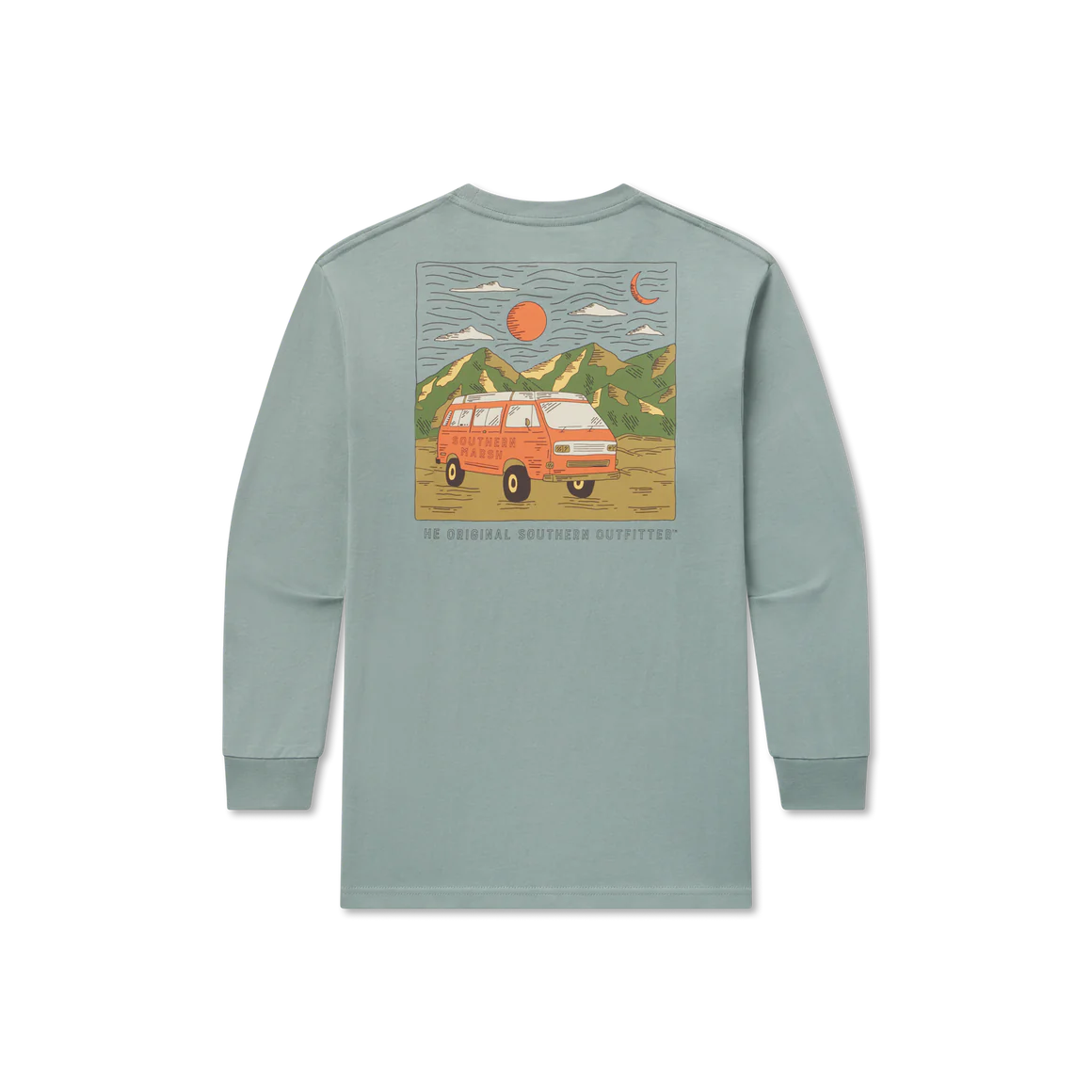 Youth LS Good Vibes Van Tee, Burnt Sage