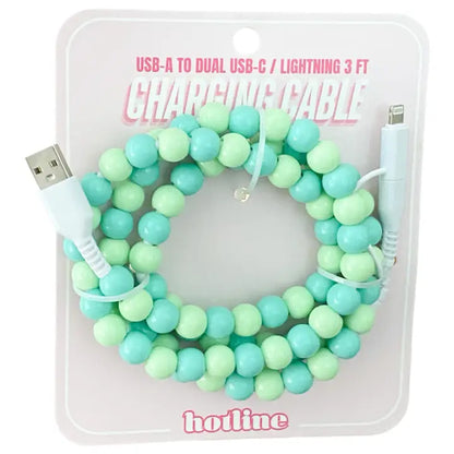 Beaded Phone Charging Cable, 3ft