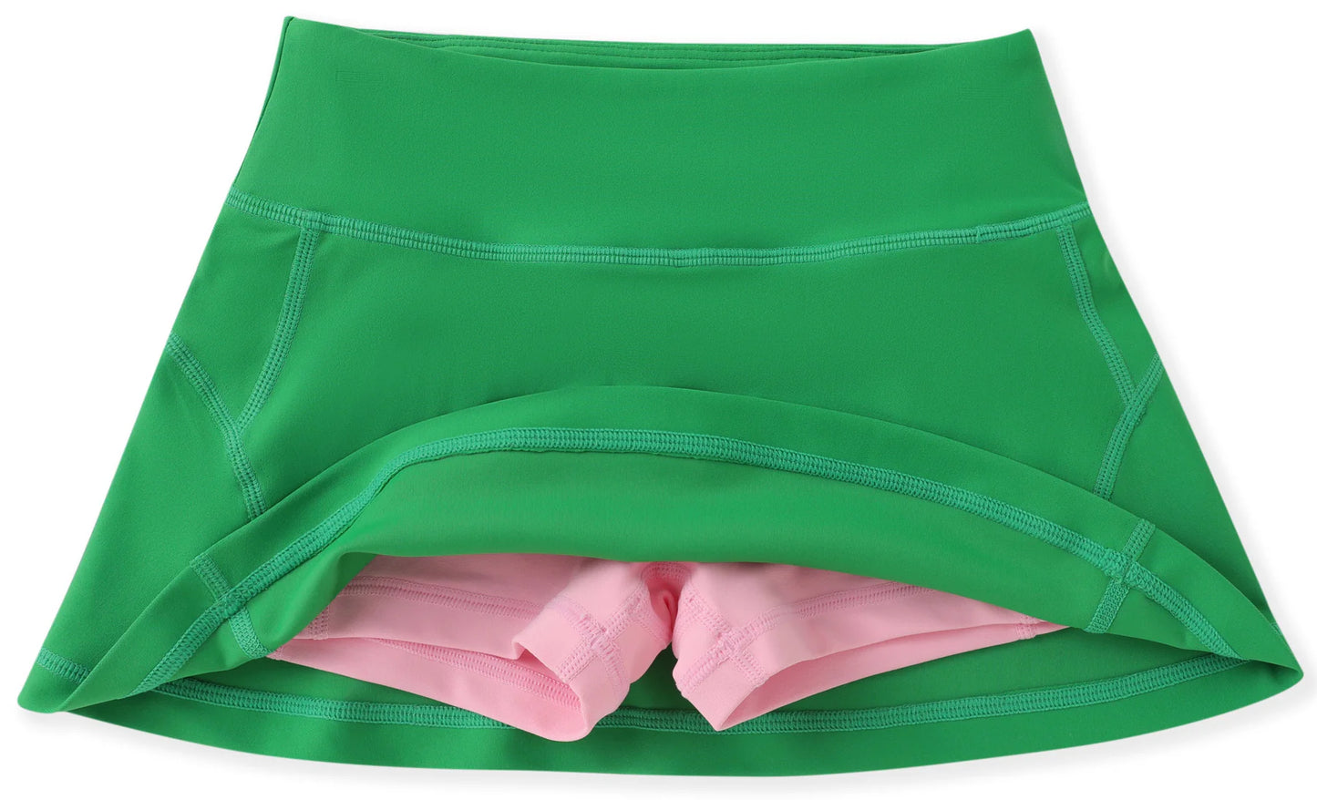 Country Club Active Tennis Skirt, Green/Pink