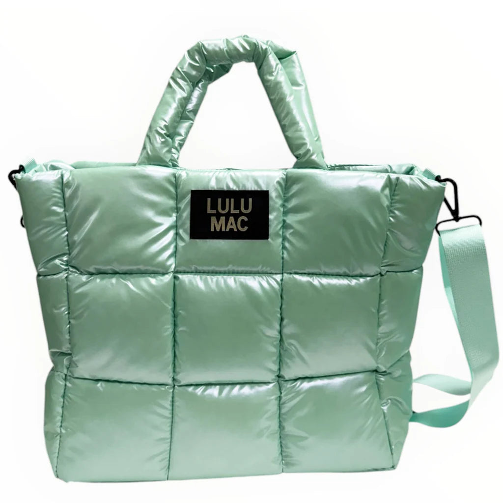 LULU MAC Large Puffer Bag, Mint