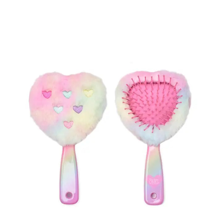 Heart Plush Hairbrush