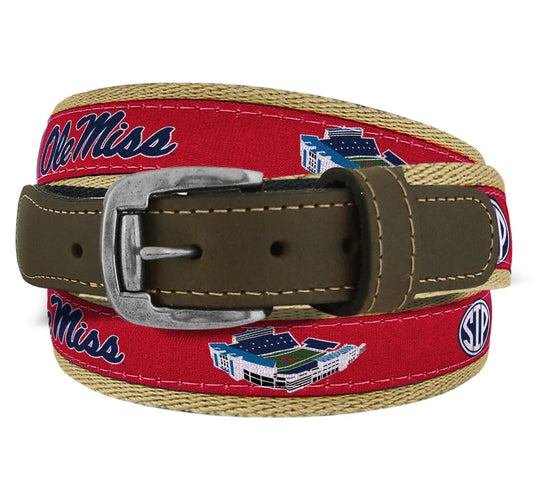 Ole Miss Rebels Youth Ribbon Woven Belt