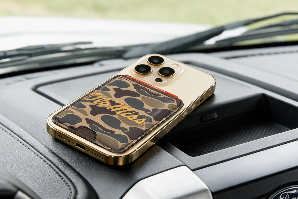 Magnetic Phone Wallet, Camo Ole Miss