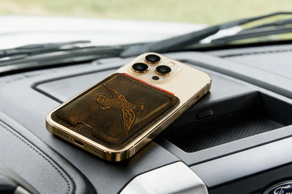 Magnetic Phone Wallet, Leather Mallard