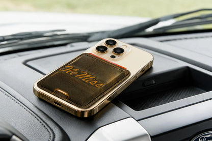 Magnetic Phone Wallet, Leather Ole Miss