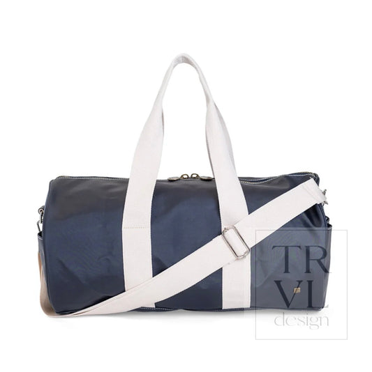 Coated Canvas Large Duffel, Navy