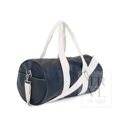 Coated Canvas Large Duffel, Navy