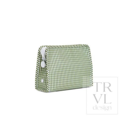 Roadie Med Zip Pouch, Gingham Moss