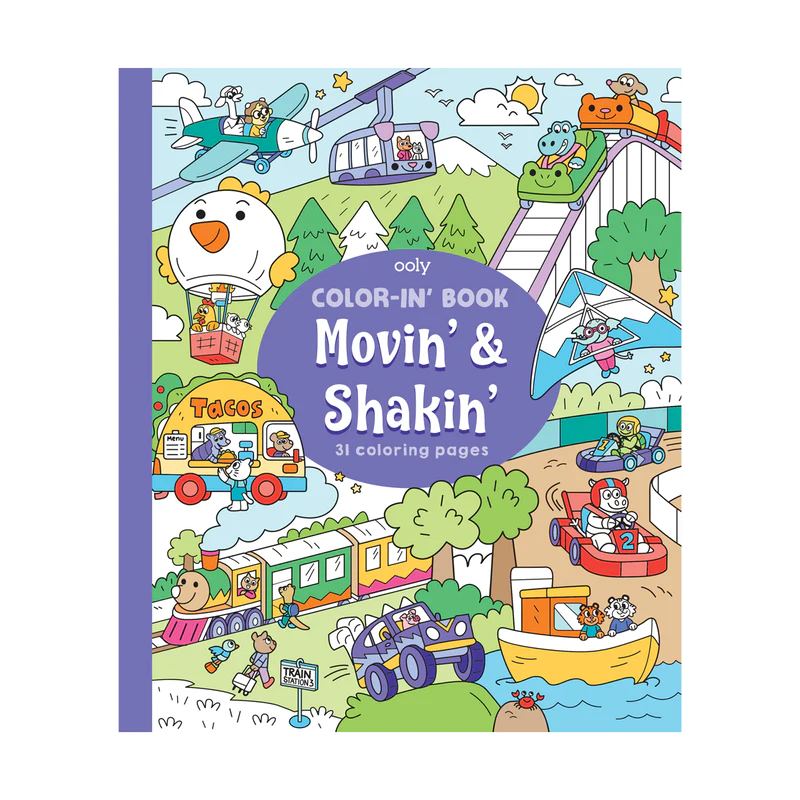 Color-In Book: Movin & Shakin