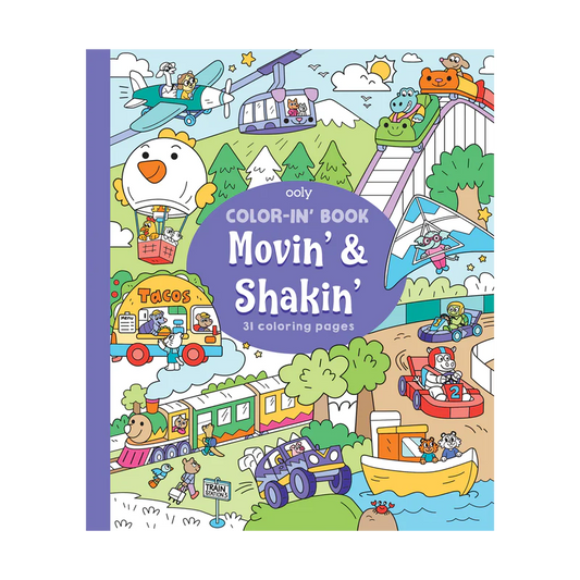 Color-In Book: Movin & Shakin