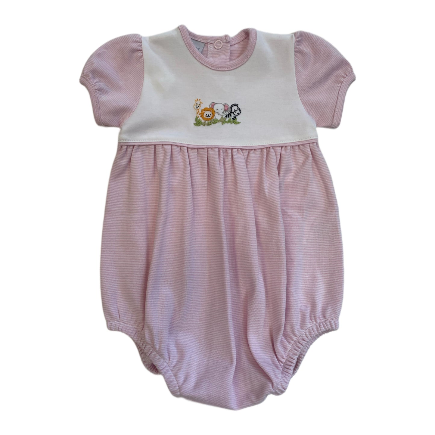 Coo Zoo Embroidered Bubble, Pink