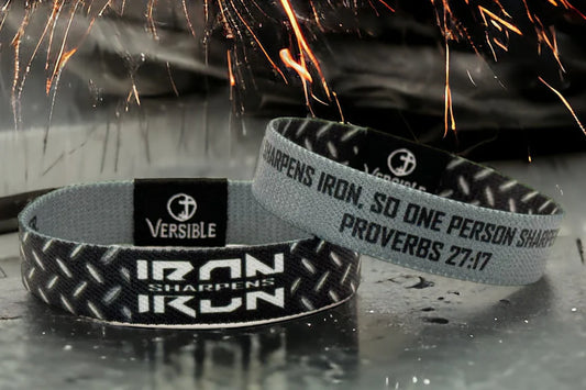 Versible Christian Wristband, Iron Sharpens Iron