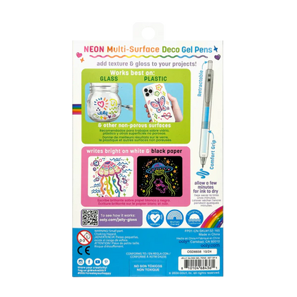 Jelly Gloss: Neon Multi-Surface Deco Gel Pens (Set of 6)