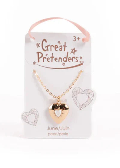 Birthstone Heart Locket Necklace