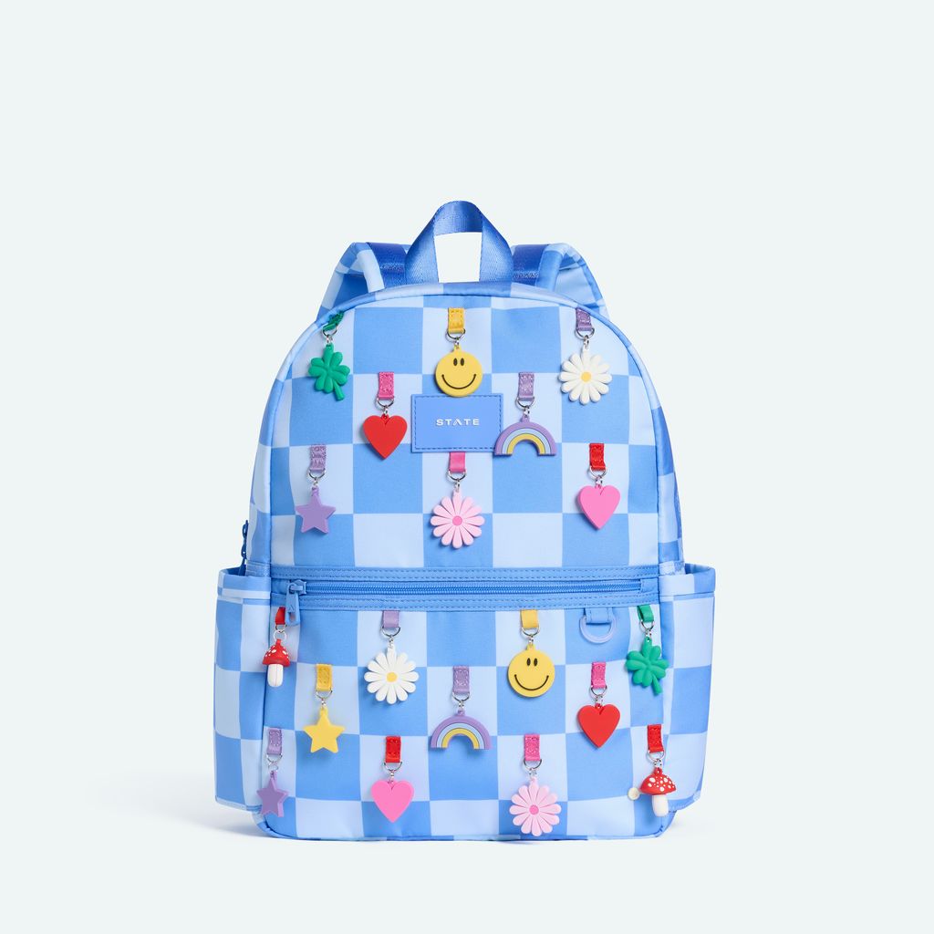 Kane Double Pocket Large Backpack, Charms Blue Check