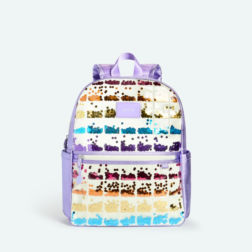Kane Backpack, Lilac Quilted Sequin