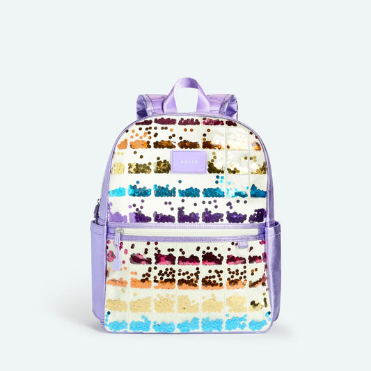Kane Backpack, Lilac Quilted Sequin