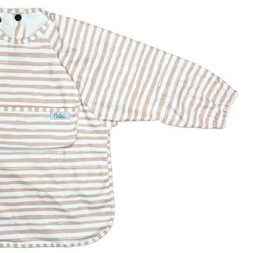 The Grayson Long Sleeve Bib, Brush Stripes Khaki