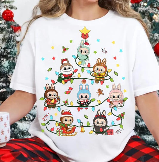 Christmas Labubu Tree Tshirt