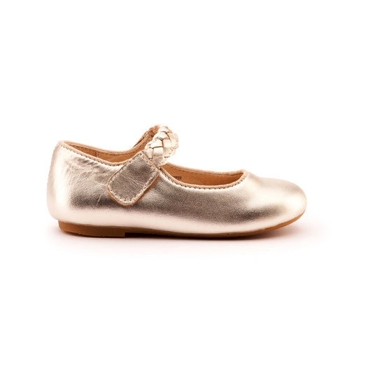 Lady Plat Maryjane Flat, Gold