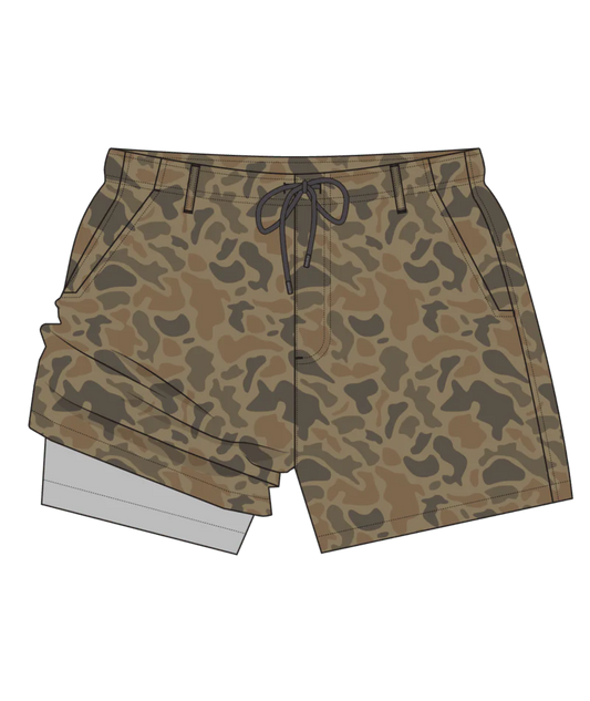 Youth La Costa Lined Swim Trunk, Stone Brown