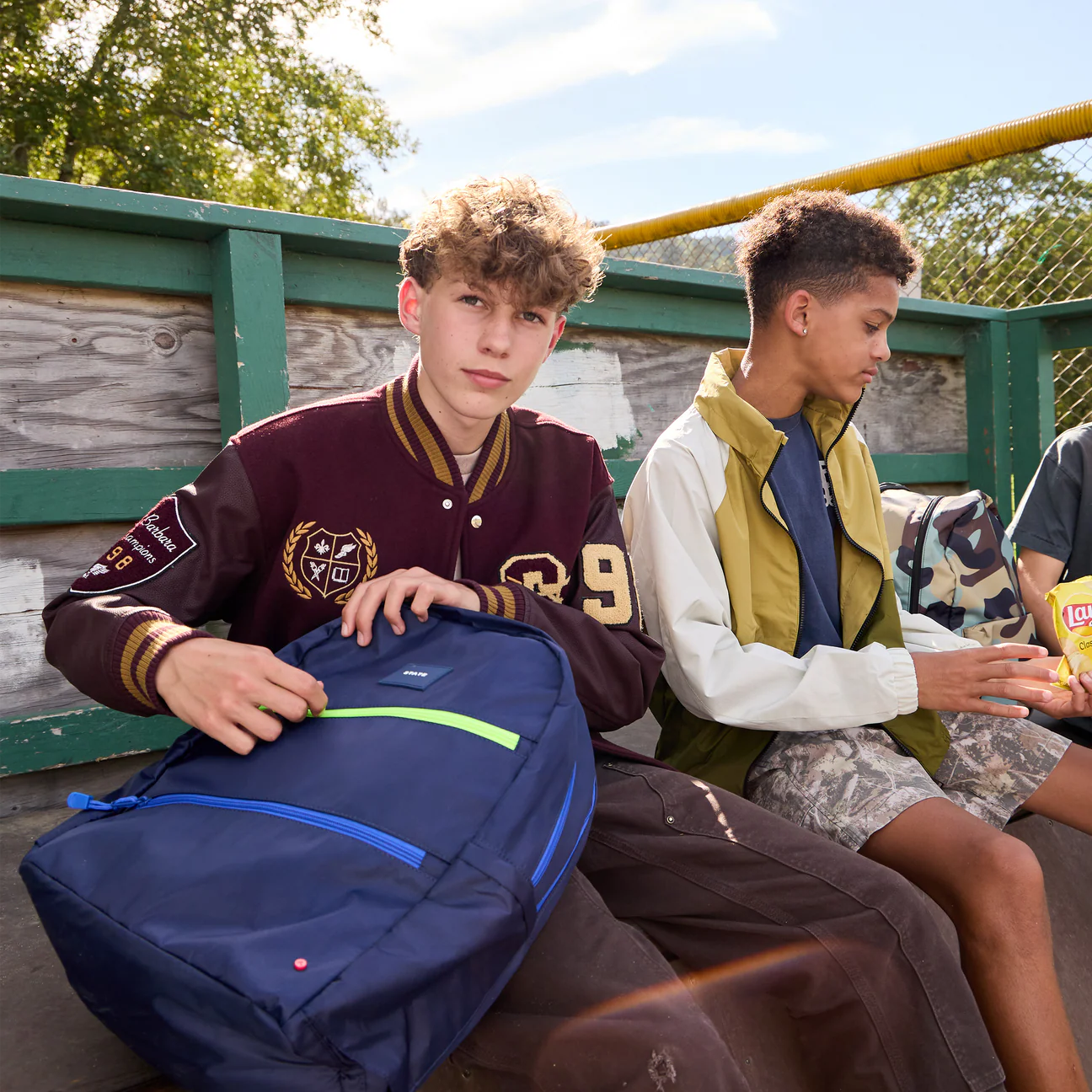 Kane Double Pocket Large Backpack, Ripstop Diagonal Zipper