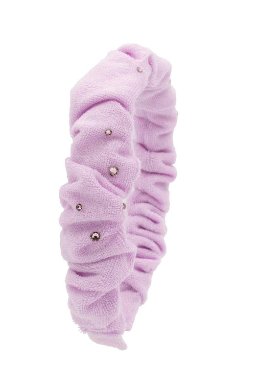 Crystallized Terry Crinkle Headband, Lavender
