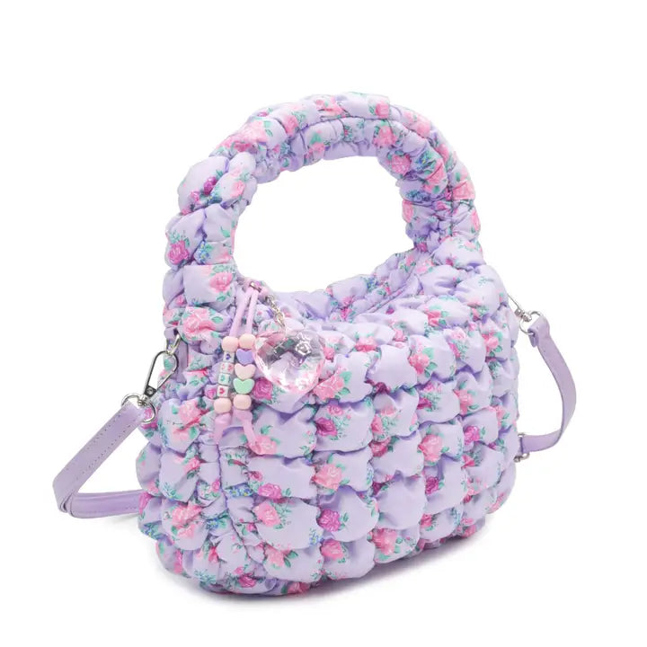 Floral Quilted Mini Crossbody Hobo Bag (2 colors)