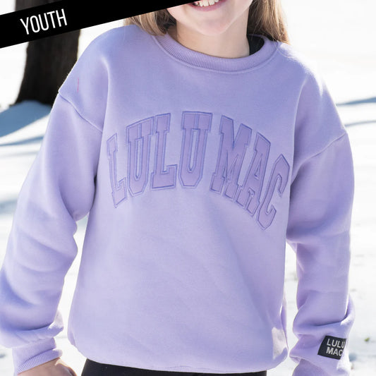 Kids LULU MAC Sweatshirt, Lavender Monochromatic