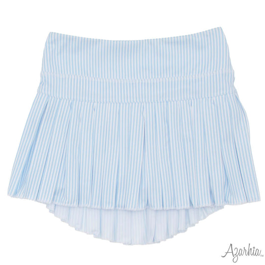 Striped Mini Pleat Skort, Light Blue