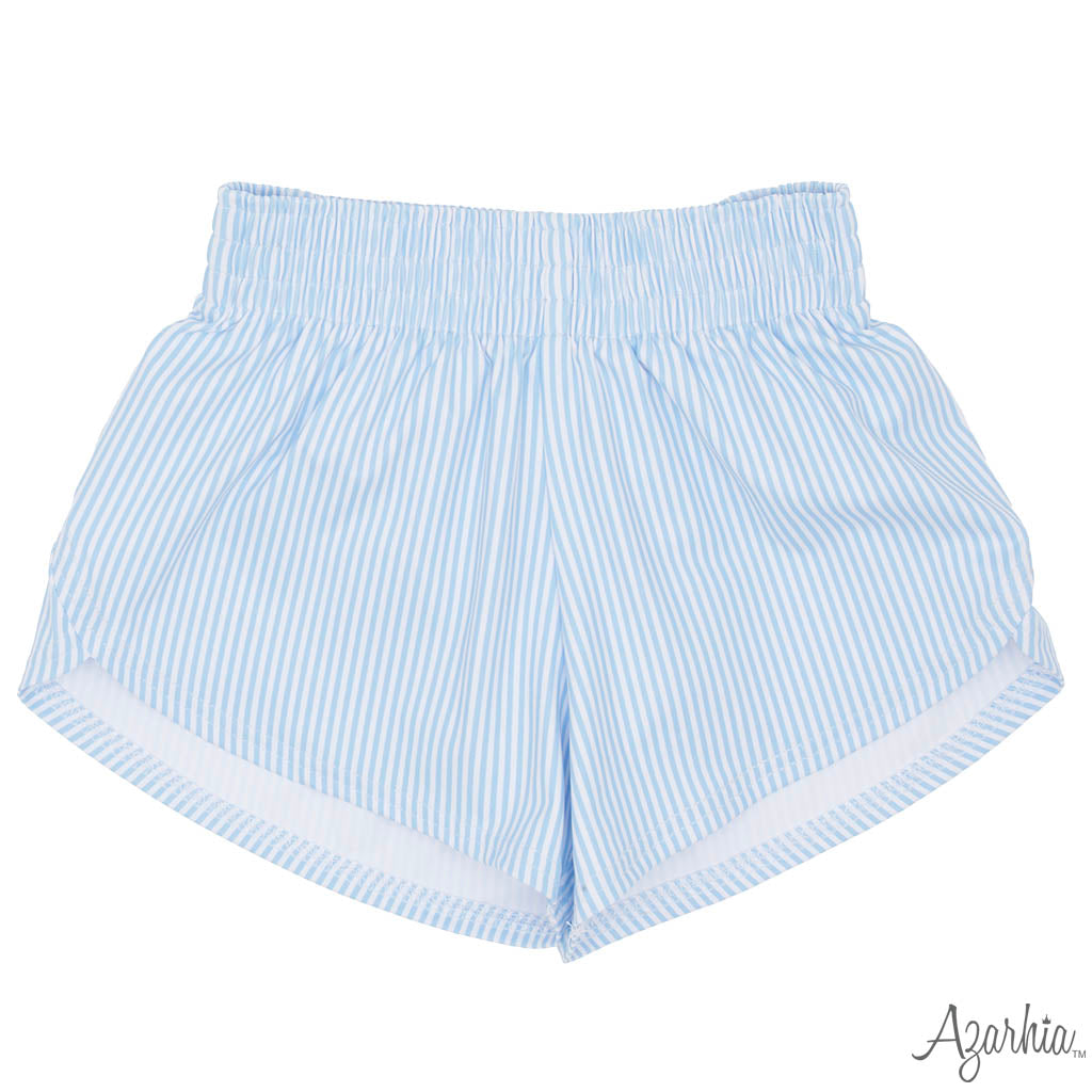 Striped Steph Short, Light Blue