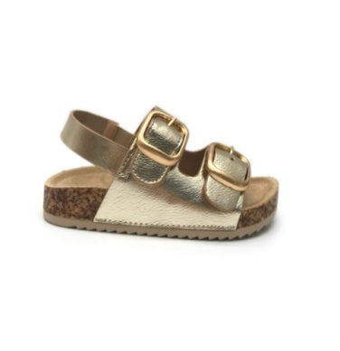 Lil Belky Double Buckle Gold Sandal