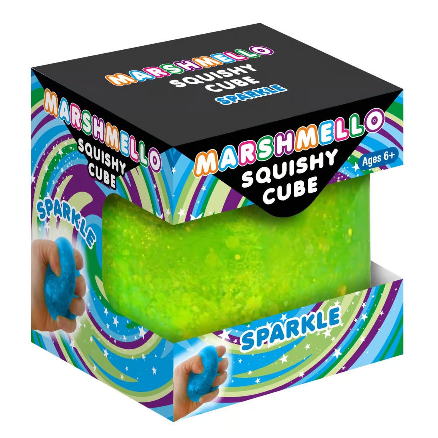 Marshmello Squishy Sparkle Cube (4 colors)