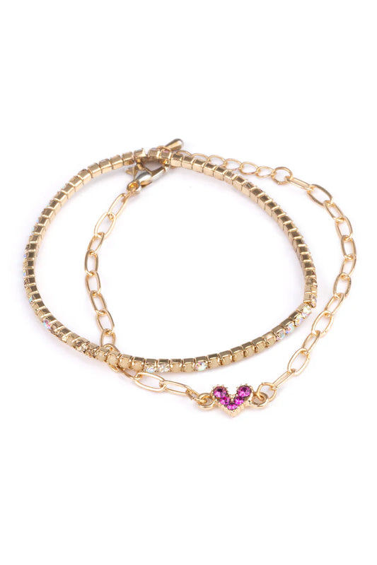 Boutique Chic Linked w/Love Bracelet (2pc)