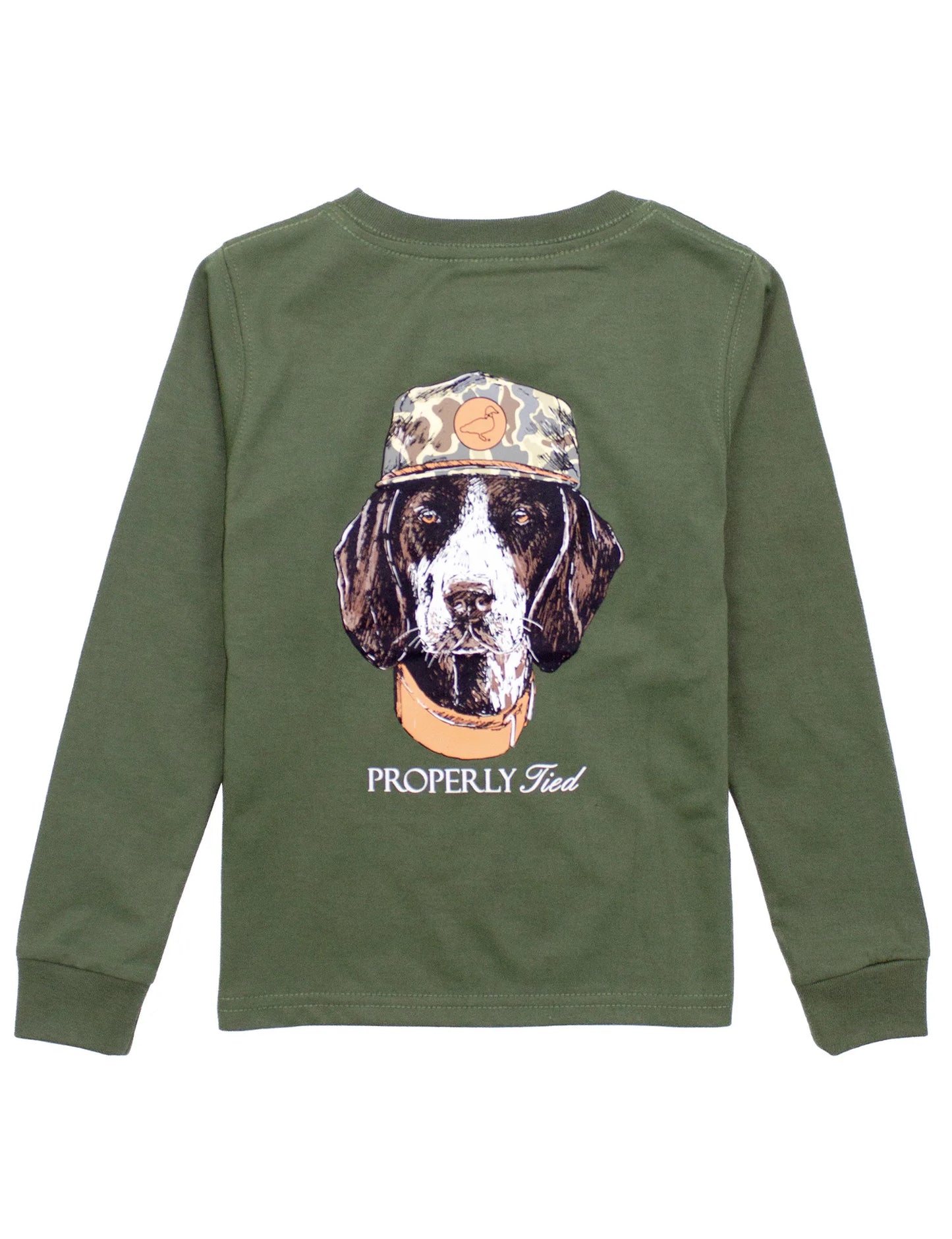 Boys Man's Best Friend LS Tee, Olive