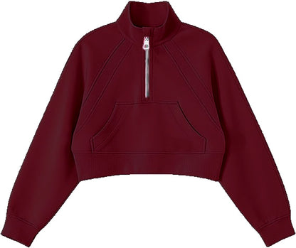 Skuba 1/4 Zip Cropped Sweatshirt (Multiple colors)
