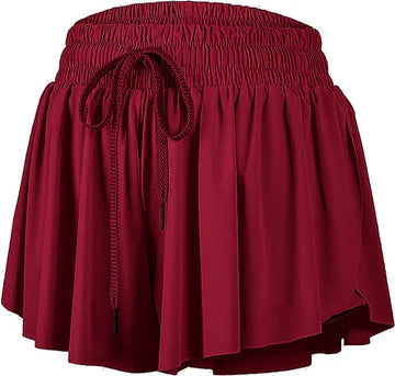 Butterfly Flowy Short, Maroon