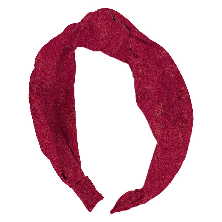 Top Knot Headband, Maroon Shimmer
