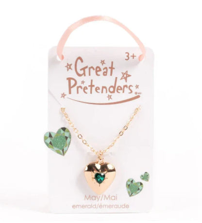 Birthstone Heart Locket Necklace