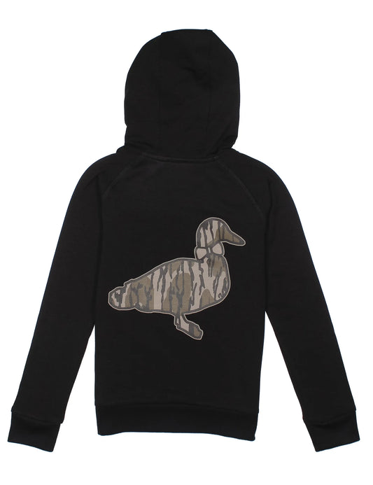 Boys Element Logo Mossy Oak Bottomland Hoodie, Black