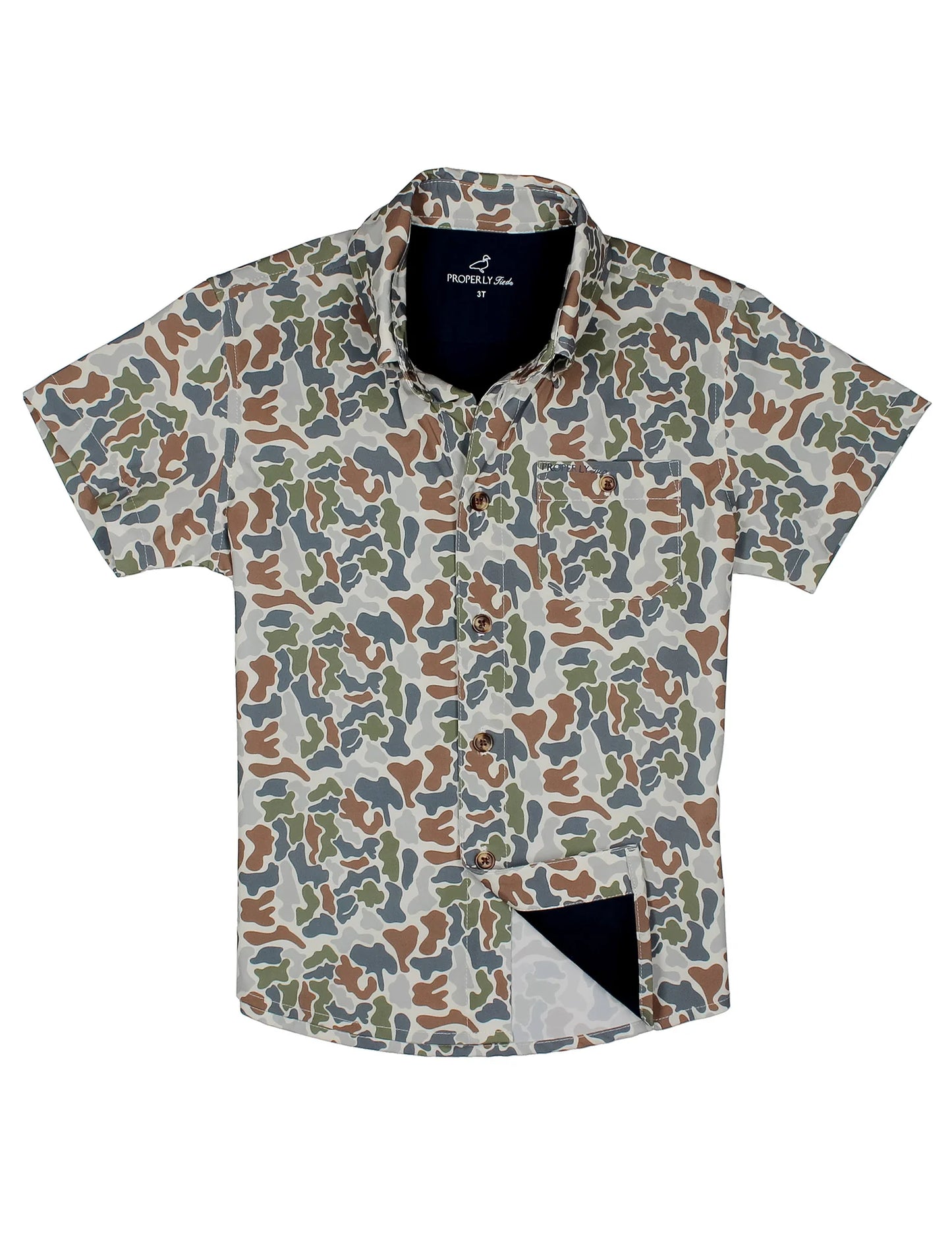 Boys Sportsman Field Shirt, Terra Camo