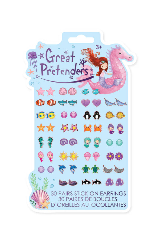 Mermaid Sticker Earrings, 30 pairs