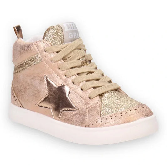 Mia Berrynice Too High Top Sneaker, Rose Gold